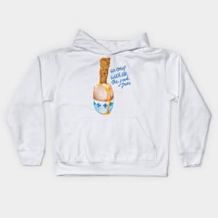 Cute Food Pun - Un Ouef With All The Food Puns Kids Hoodie